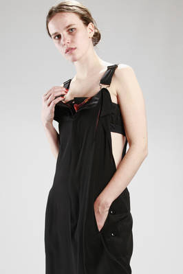 YOHJI YAMAMOTO - Long Dress Jumpsuit In Plain Crêpe De Chine And