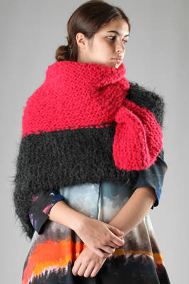 DANIELA GREGIS - Large Multicolour Hand-Made Shawl In Knitted