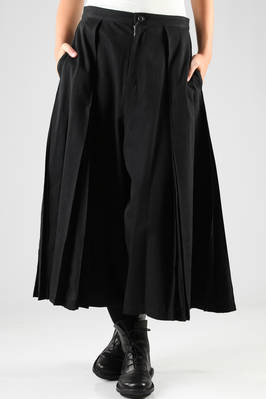 Y'S Yohji Yamamoto - Long Divided Skirt In Cotton Canvas With Vertical ...