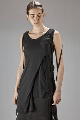 long and asymmetric top in cotton, triacetate and polyester jersey with a dry touch  - 73