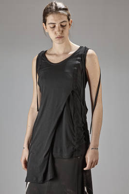 YOHJI YAMAMOTO - Long And Asymmetric Top In Cotton, Triacetate And