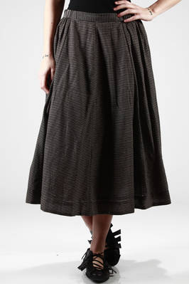 FORME D' EXPRESSION - Cotton Jacquard Stripe Tulip Shape Skirt :: Ivo Milan