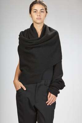 short asymmetric stole cardigan in yak cloth - YOHJI YAMAMOTO 