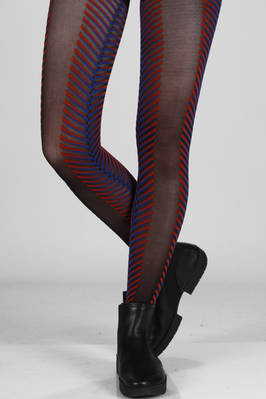 knitted nylon tights with multicoloured zebra pattern  - 47