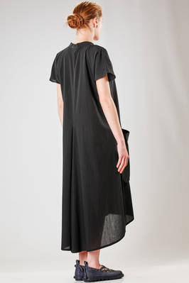 YUKAI - Wide And Long Dress In Wrinkled Cotton Muslin :: Ivo Milan