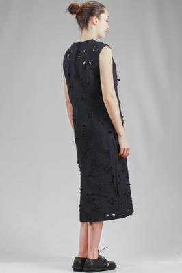 longuette sheath dress in light polyester cloth with big flowers laser carved - COMME des GARÇONS - COMME des GARÇONS 