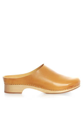 DANIELA GREGIS - Classic Clog In Wood With Leather Uppers :: Ivo Milan
