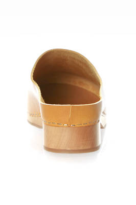 DANIELA GREGIS - Classic Clog In Wood With Leather Uppers :: Ivo Milan