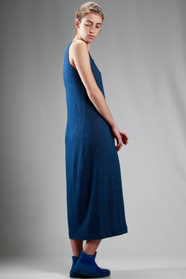 SHU MORIYAMA - Long Dress In Diagonal Jersey Of Melange Linen :: Ivo Milan