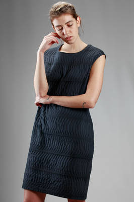 SHU MORIYAMA - Above The Knee Dress In Cotton And Polyester Cloth With ...