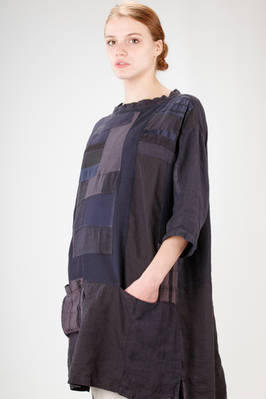 SARK STUDIO - Knee Length Tunic In Patchwork Of Vintage Fabric Of ...