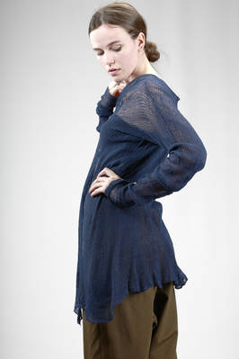 ANDREA CORTELLA - Long And Slim Fit Cardigan In Linen Network :: Ivo Milan
