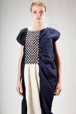 ELISA WILD - Asymmetric Longuette Dress In Linen And Wool Cloth In ...