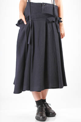 Y'S Yohji Yamamoto - Wide And Asymmetric Longuette Skirt In Really