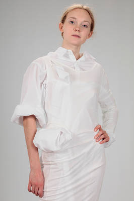 doubled dress in cotton poplin and stretch cotton jersey - YOHJI YAMAMOTO 