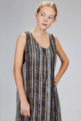 MIAORAN - Long And Wide Dress Made Of Raw Cut Fabric Bands Of