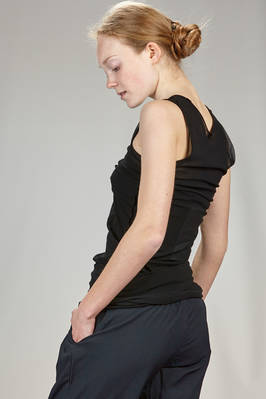 doubled tanktop in stretch cotton gauze - NOCTURNE # 