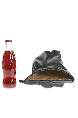 clutch bag in waxed leather - RENLI SU 