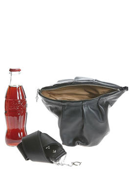 clutch bag in waxed leather - RENLI SU 