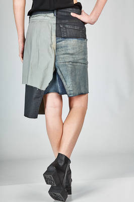 RICK OWENS - Short And Asymmetrical Skirt With A Base In A Cotton
