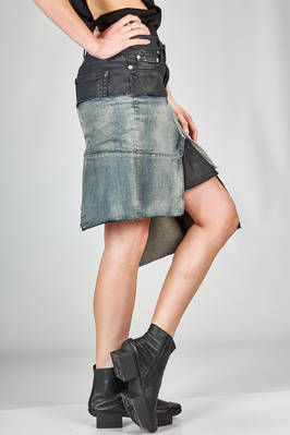 RICK OWENS - Short And Asymmetrical Skirt With A Base In A Cotton