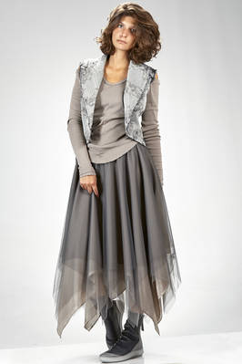 ‘haute couture’ gilet in wool, polyester and silk jacquard with floral print slightly shinny - MARC LE BIHAN 