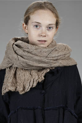 DANIELA GREGIS - Stole In Washed Alpaca Windowed Gauze :: Ivo Milan