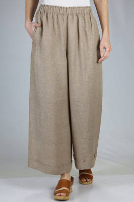 pantalone ampio in pied de poule di lino - DANIELA GREGIS 