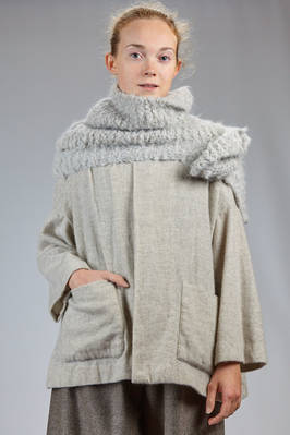 neck warmer in alpaca's knit carded  - 195