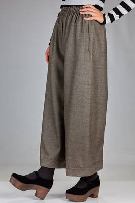 wide wool trousers, houndstooth pattern - DANIELA GREGIS 