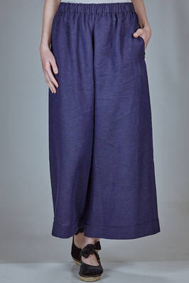 wide trousers in iridescent linen canvas  - 195