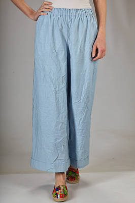 DANIELA GREGIS - Wide Man Style Trousers In Washed And Creased Linen ...