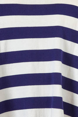maglia al fianco, ampia, in maglia rasata di cotone a righe orizzontali bicolore - DANIELA GREGIS 
