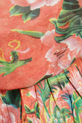 abito sotto al ginocchio in voile di cotone con stampa a fiori d'oriente - JUNYA WATANABE 