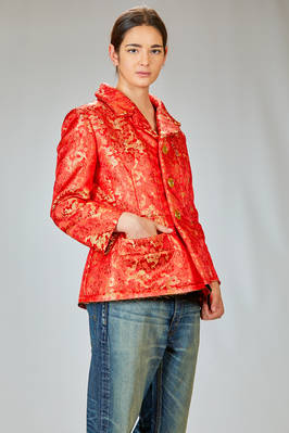 JUNYA WATANABE - Short And Slim Jacket In Polyester Jacquard With
