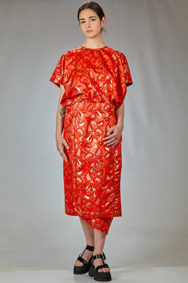long and asymmetrical dress in polyester and acrylic jacquard  - 74