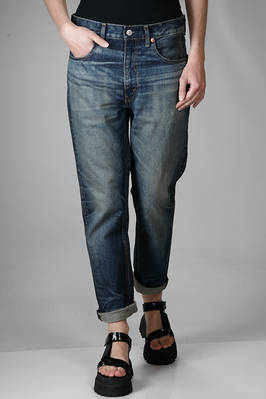 stone washed cotton denim jeans  - 74