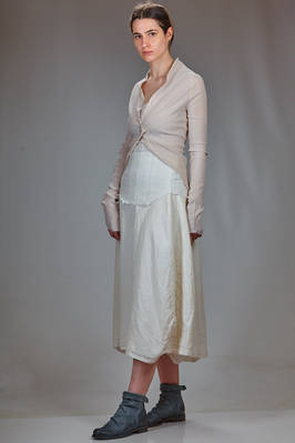 hip-length slim fit jacket in stretch crêpe of polyamide, silk and elastane - MARC LE BIHAN 