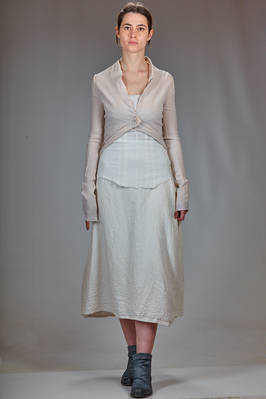 hip-length slim fit jacket in stretch crêpe of polyamide, silk and elastane - MARC LE BIHAN 