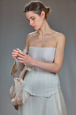 hip-length slim fit jacket in stretch crêpe of polyamide, silk and elastane - MARC LE BIHAN 