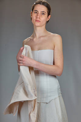 hip-length slim fit jacket in stretch crêpe of polyamide, silk and elastane - MARC LE BIHAN 