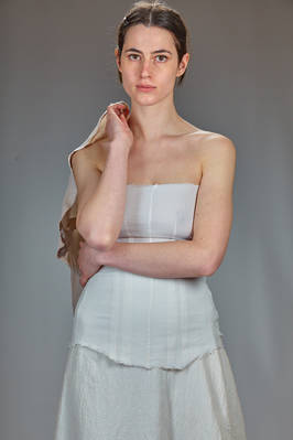 hip-length slim fit jacket in stretch crêpe of polyamide, silk and elastane - MARC LE BIHAN 