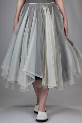 'sculpture' longuette skirt, wide with multiple layers of silk tulle  - 163