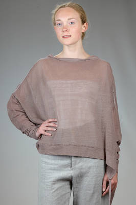 long and wide sweater in hemp  - 163