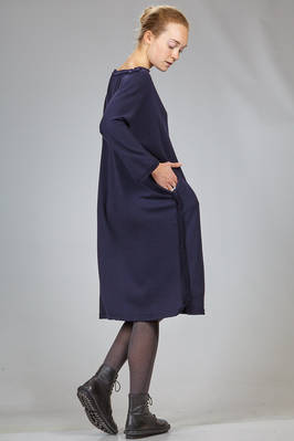 abito longuette, ampio, in jersey di lana lavata - DANIELA GREGIS 