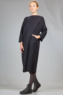 abito longuette, ampio, in flanella di lana lavata - DANIELA GREGIS 