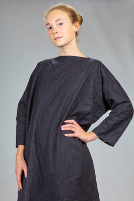 abito longuette, ampio, in flanella di lana lavata - DANIELA GREGIS 