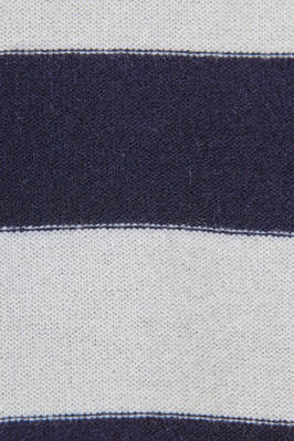 maglia sopra al ginocchio in maglia rasata di cachemire a righe bicolore - DANIELA GREGIS 