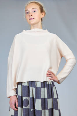 maglia ampia, al fianco, in maglia rasata di lana - DANIELA GREGIS 