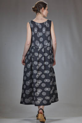 long and wide dress, in gauze doubled with Japanese textile paper, cupro and nylon with polka dots - SHU MORIYAMA 